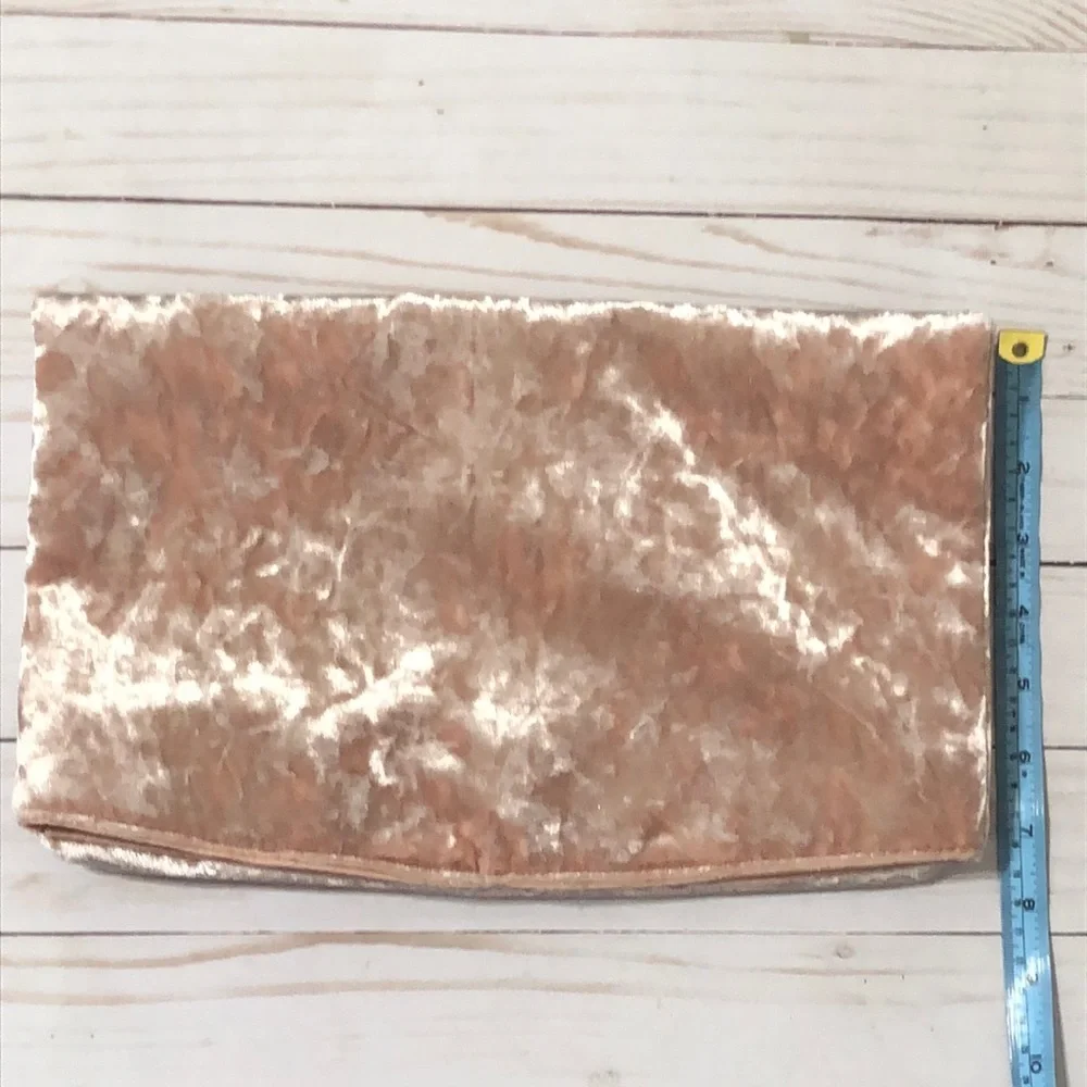 Asos Crushed Pink Velvet Clutch
